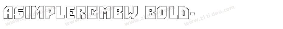 aSimplerCmBW Bold字体转换